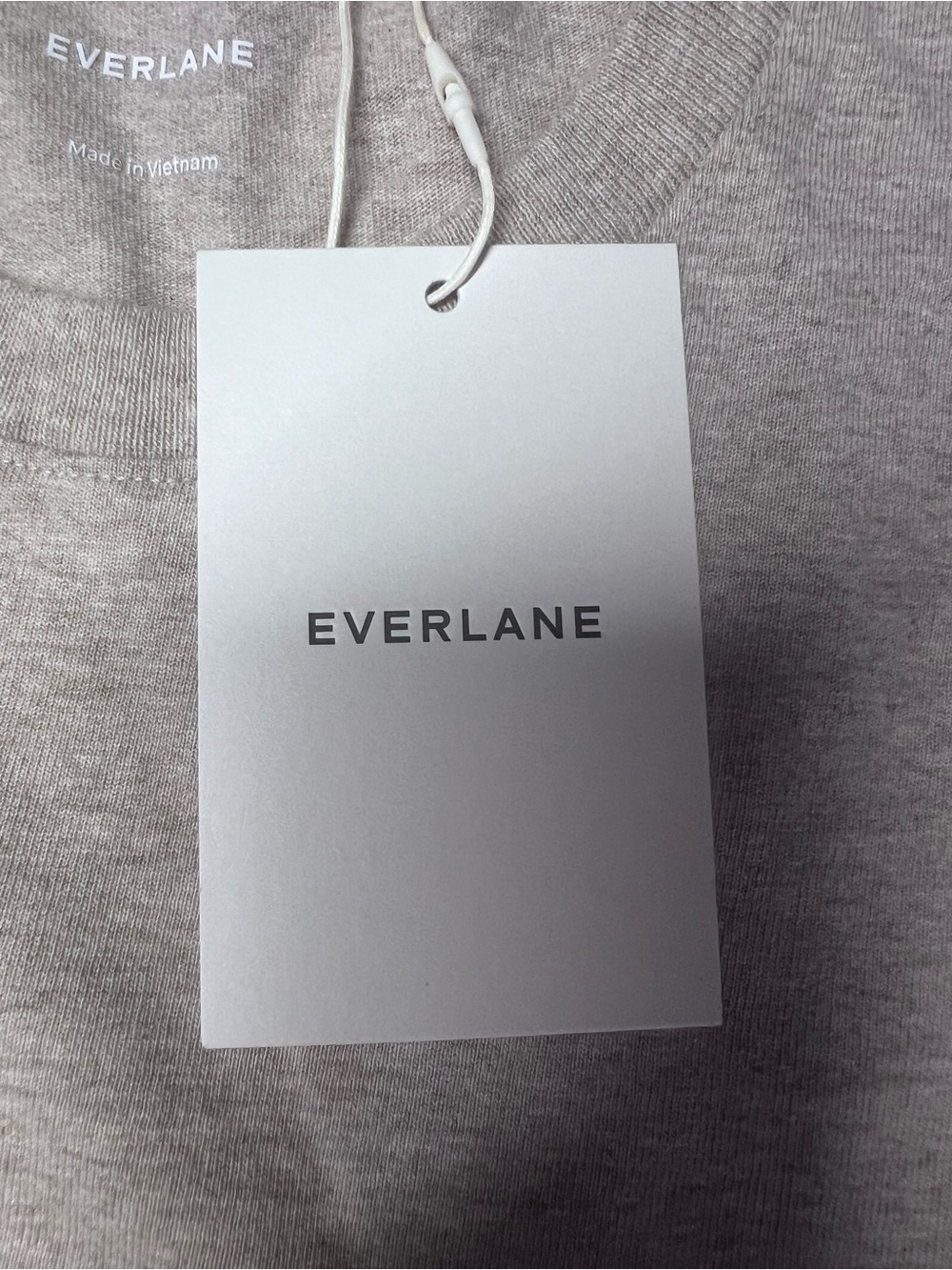 Everlane The Premium-Weight Relaxed Crew T-Shirt Heathered Oatmeal L NWT - Picture 9 of 14
